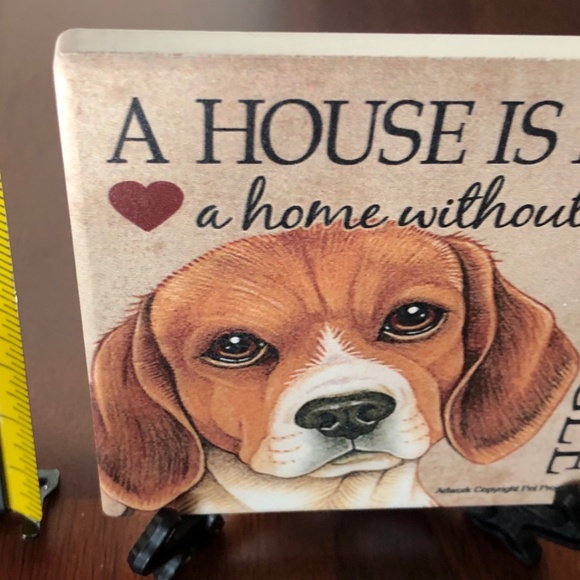 Beagle dog coaster trivet art decor - Picture 4 of 4